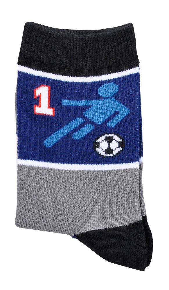 Anti-Rutsch-Socken "Fussball" NEU mit Namen für Kinder - marine