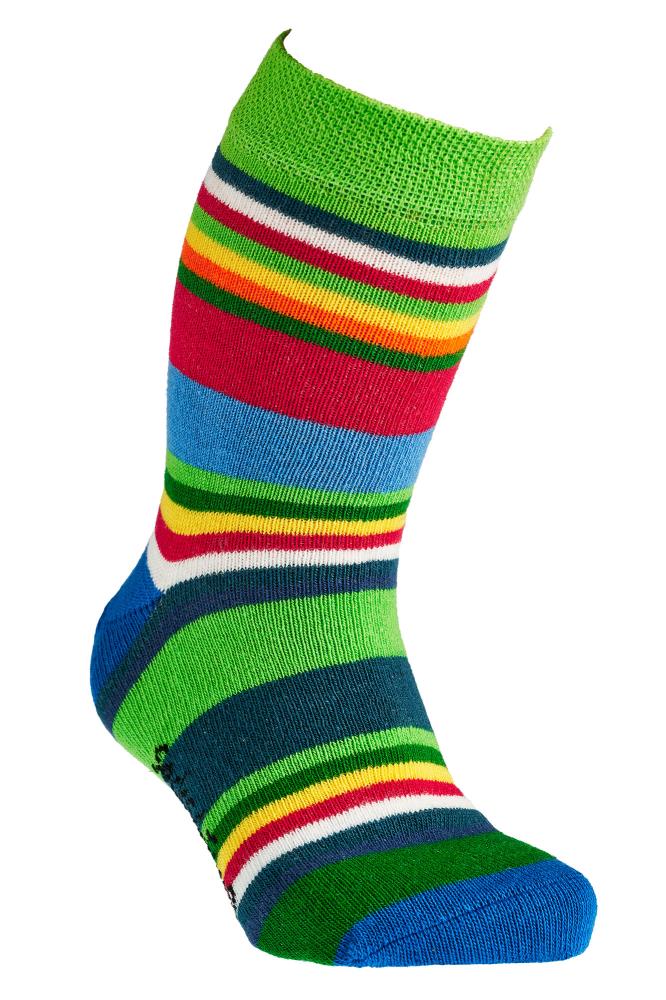 Baby-Stoppersocken "Gute Laune Ringel" Mit Namen - grün