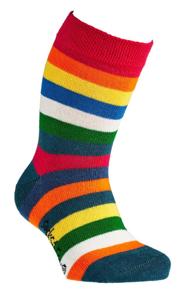 Baby-Stoppersocken "Gute Laune Ringel" Mit Namen - rot