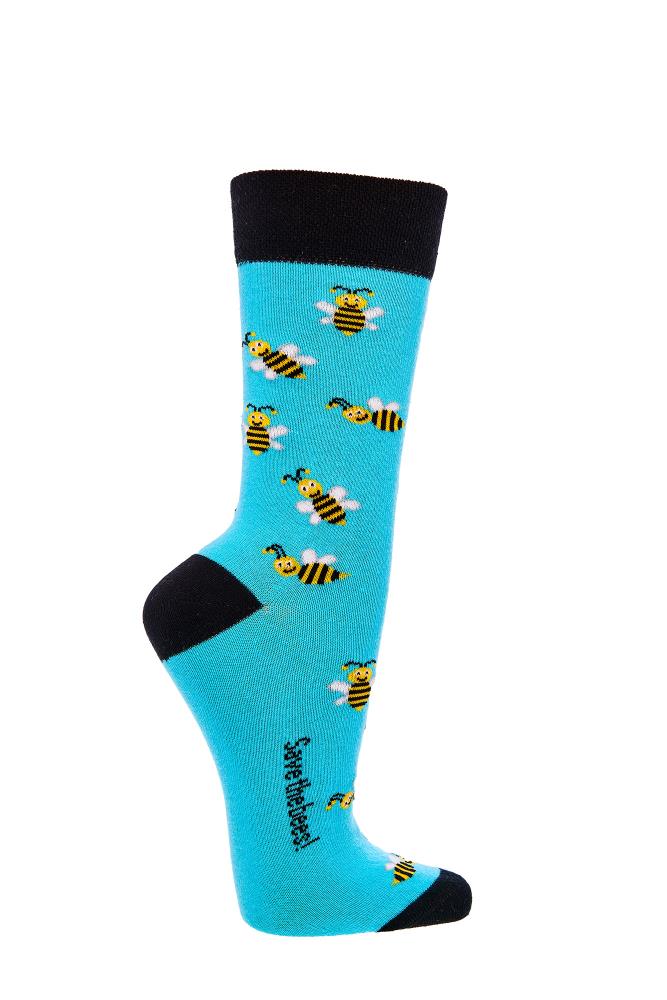 Unisex-Trendsocken "Rettet die Bienen" mit eigenem Text bedruckt