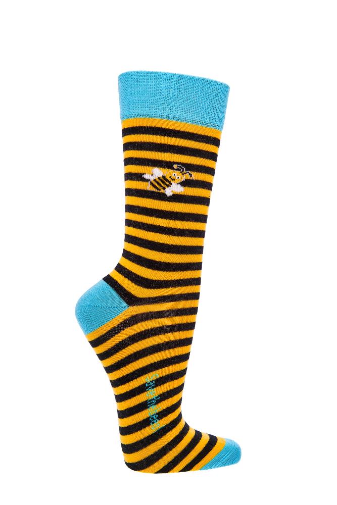 Unisex-Trendsocken "Rettet die Bienen" mit eigenem Text bedruckt