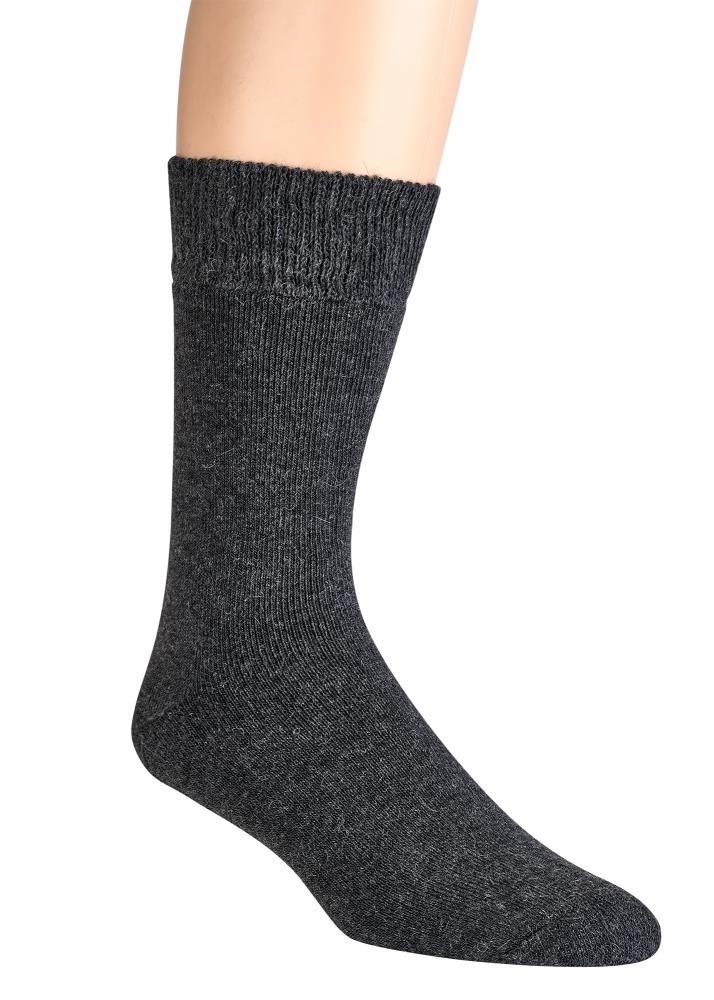 Alpaka-Wollsocken "Uni" mit individuellem Anti-Rutsch-Druck - anthrazit