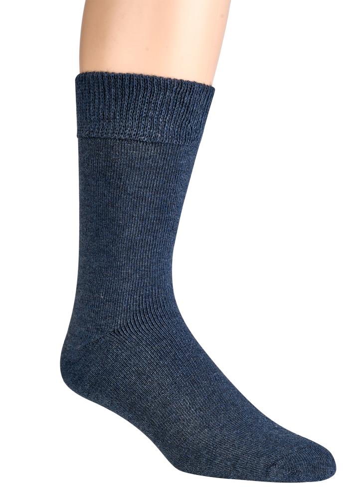 Alpaka-Wollsocken "Uni" mit individuellem Anti-Rutsch-Druck - graublau