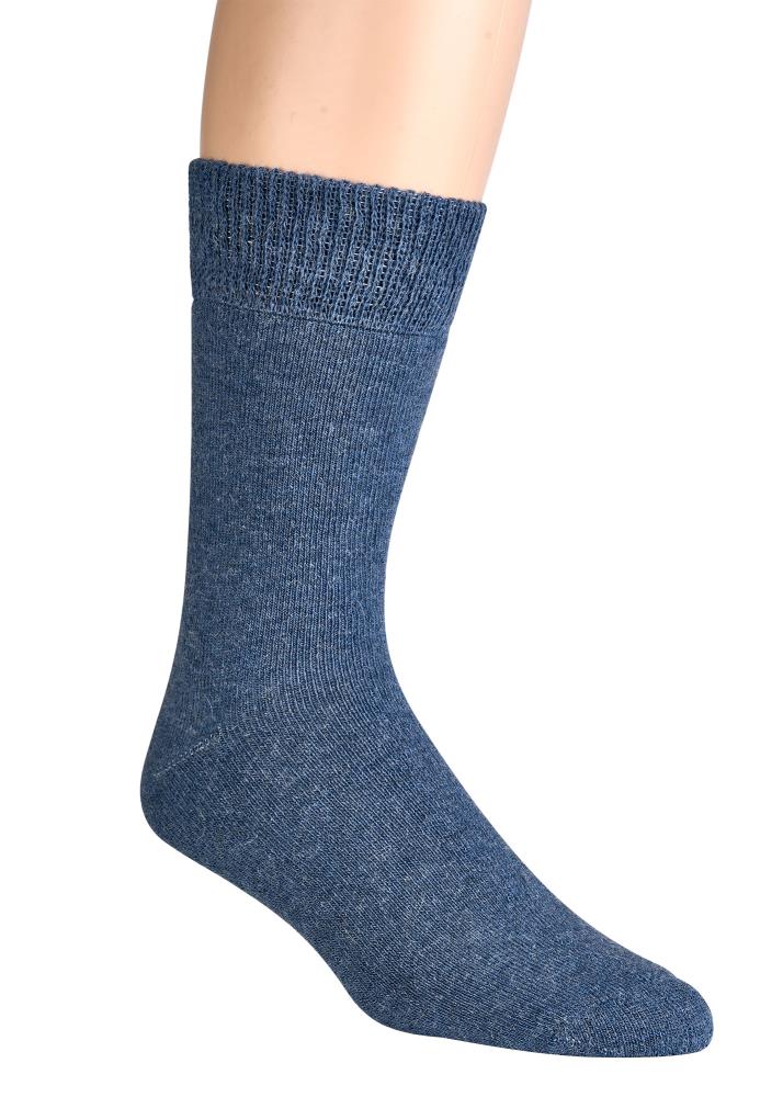 Alpaka-Wollsocken "Uni" mit individuellem Anti-Rutsch-Druck - blau
