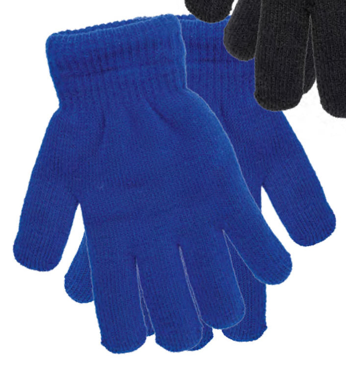 Kinder-ABS-Thermo-Handschuhe "Uni" mit Name und Motiv - blau