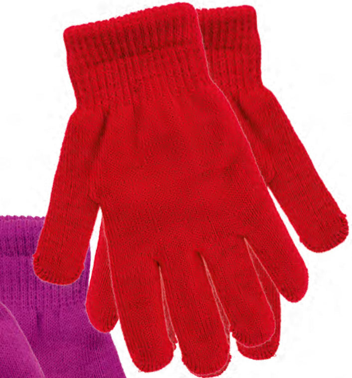 Kinder-ABS-Thermo-Handschuhe "Uni" mit Name und Motiv - rot