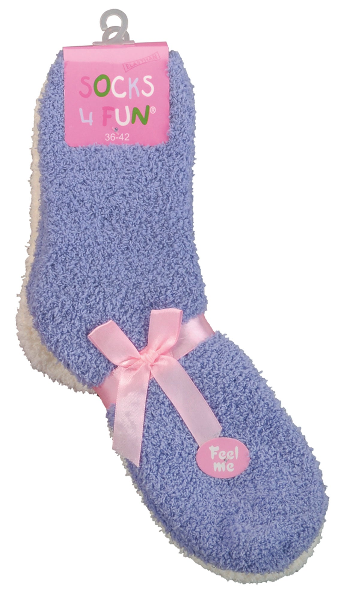 ABS-Kuschelsocken "Uni" mit Namen für Erwachsene - flieder