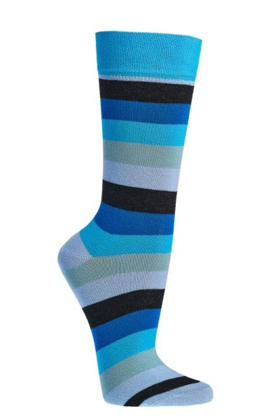 Unisex-Trendsocken "Ringel" mit individueller Anti-Rutsch-Beschichtung - blau