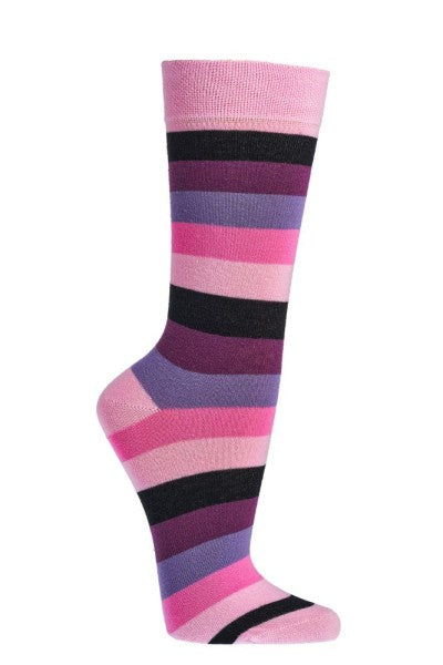 Unisex-Trendsocken "Ringel" mit individueller Anti-Rutsch-Beschichtung - rosé