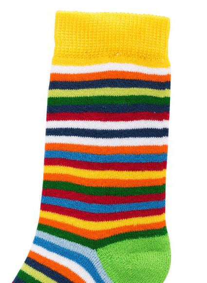 ABS-Thermo-Socken "Gute Laune Ringel" gelb