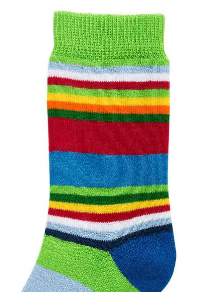 ABS-Thermo-Socken "Gute Laune Ringel" grün