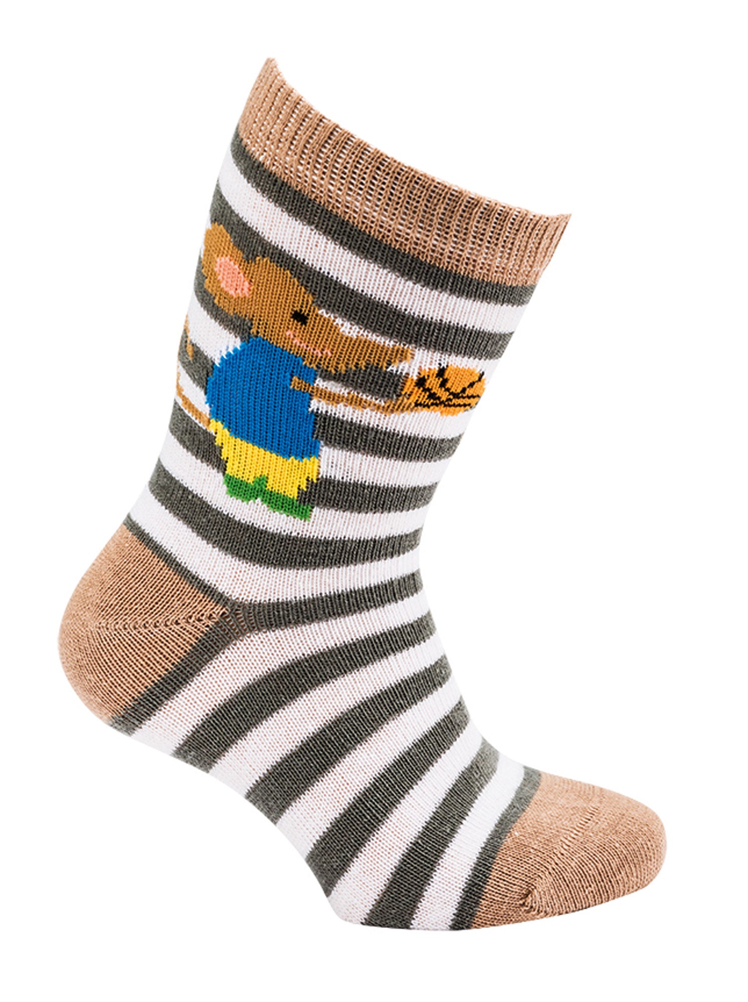 Baby-Stoppersocken "Jungs" mit Namen - Basketball Maus