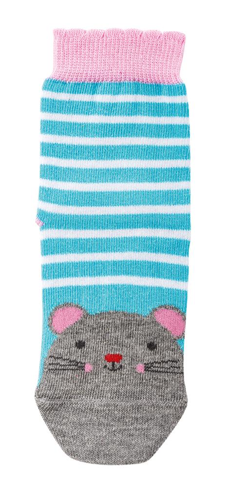 Baby-Stoppersocken "Mädchen" mit Namen - blau