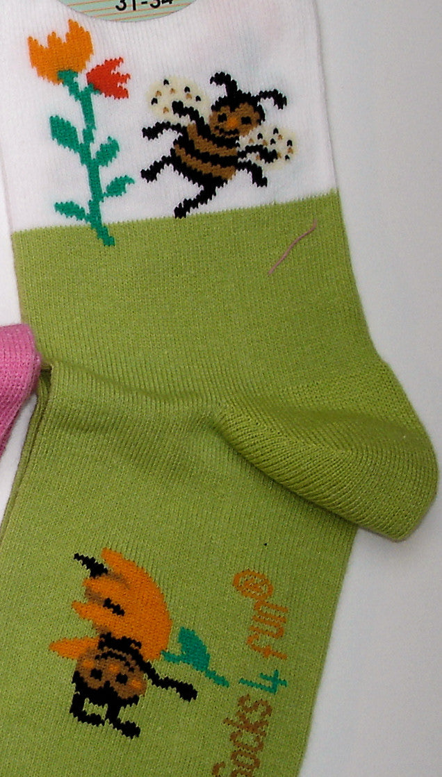 Kinder-Stoppersocken "Biene" mit eigenem Namen