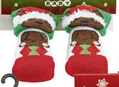 ABS-Erstlings-Söckchen "Merry Christmas" mit Namen