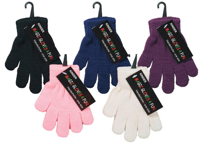 Kinder-ABS-Handschuhe "Magic Gloves" mit Name und Motiv - schwarz